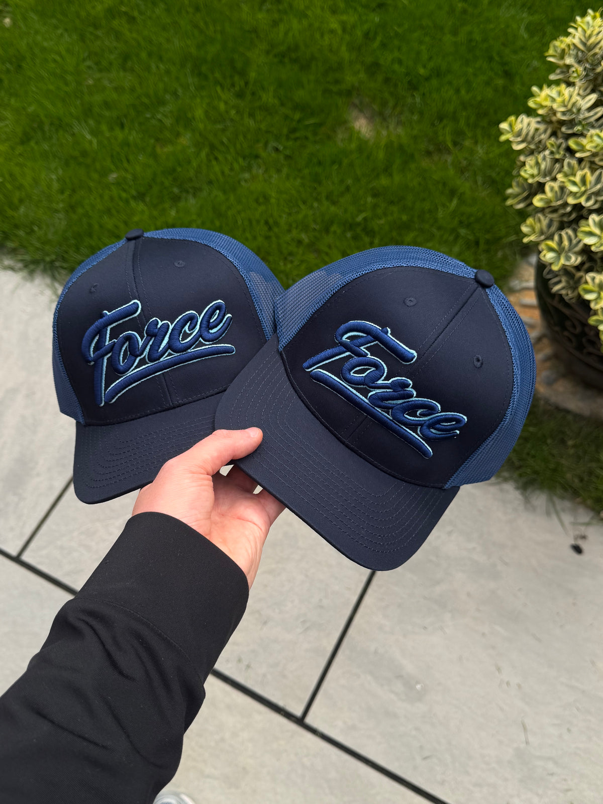 Navy / Baby Blue Signature Trucker