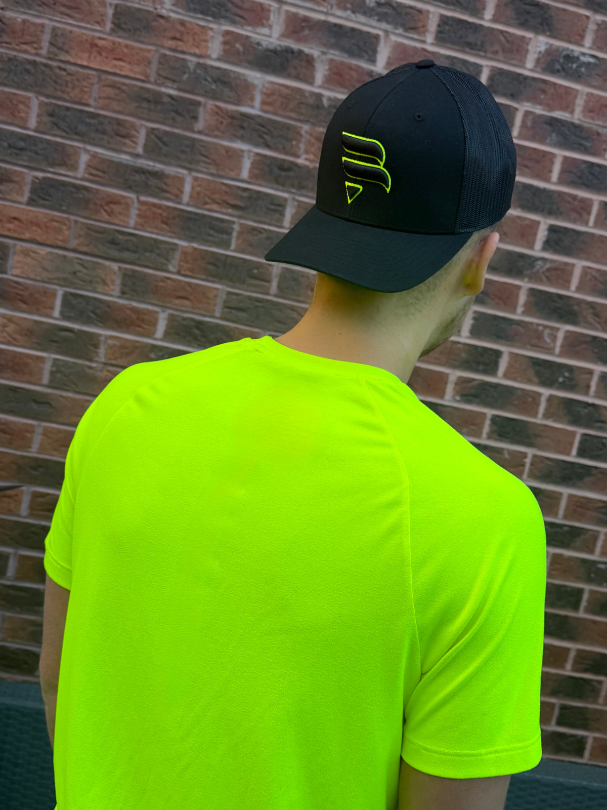 Black / Neon Yellow Logo Cap
