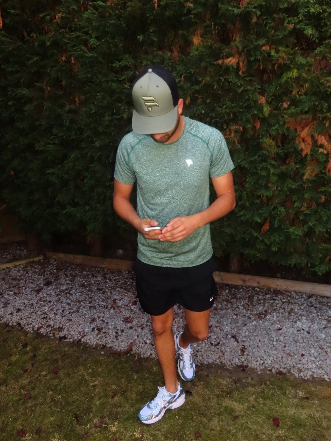 Khaki / Black Logo Cap