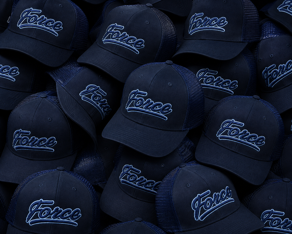 [PREORDER] Navy / Baby Blue Signature Trucker