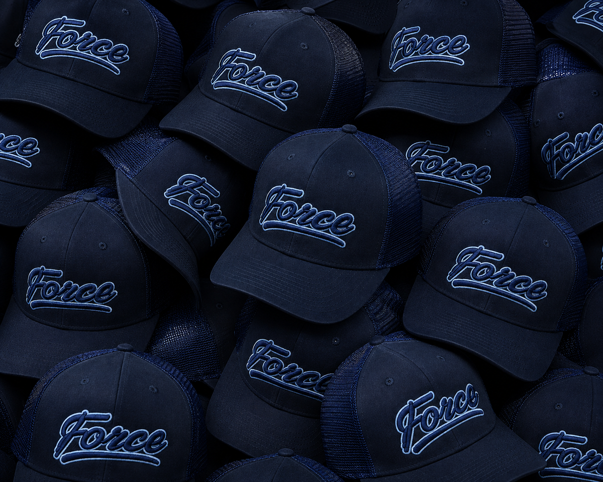 [PREORDER] Navy / Baby Blue Signature Trucker