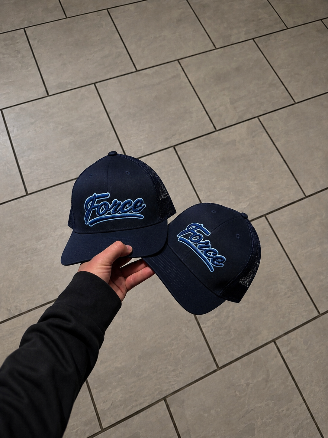 [PREORDER] Navy / Baby Blue Signature Trucker