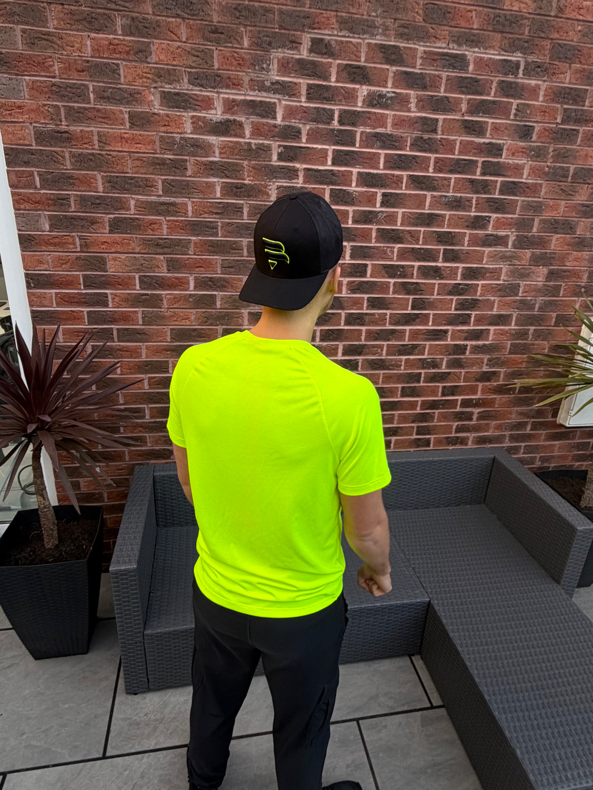 Black / Neon Yellow Logo Cap
