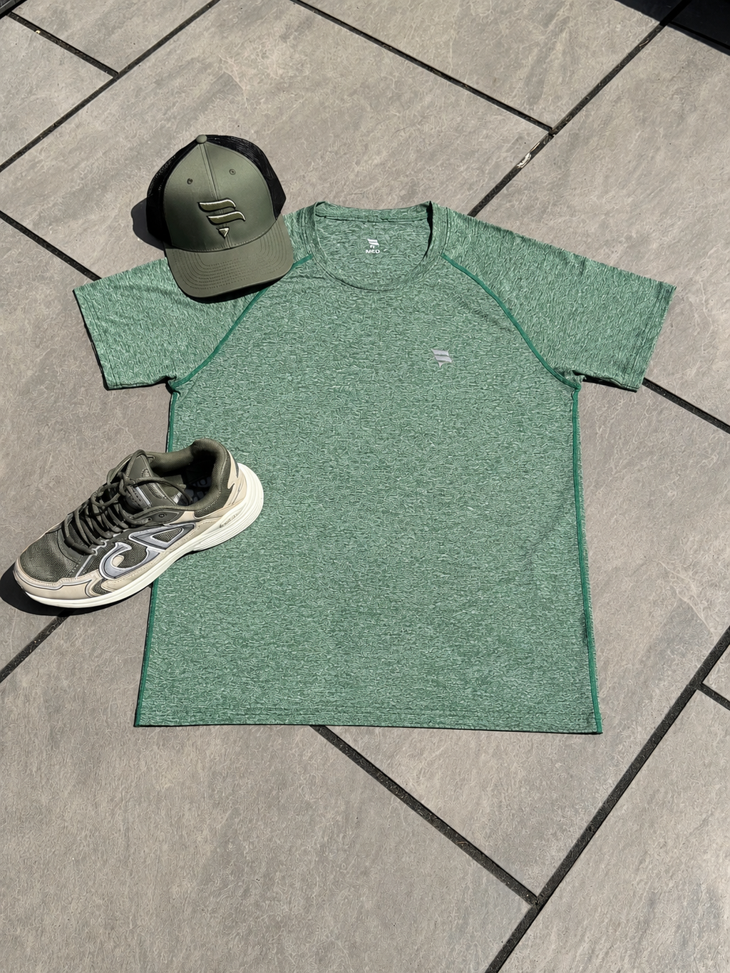 Khaki / Black Logo Cap