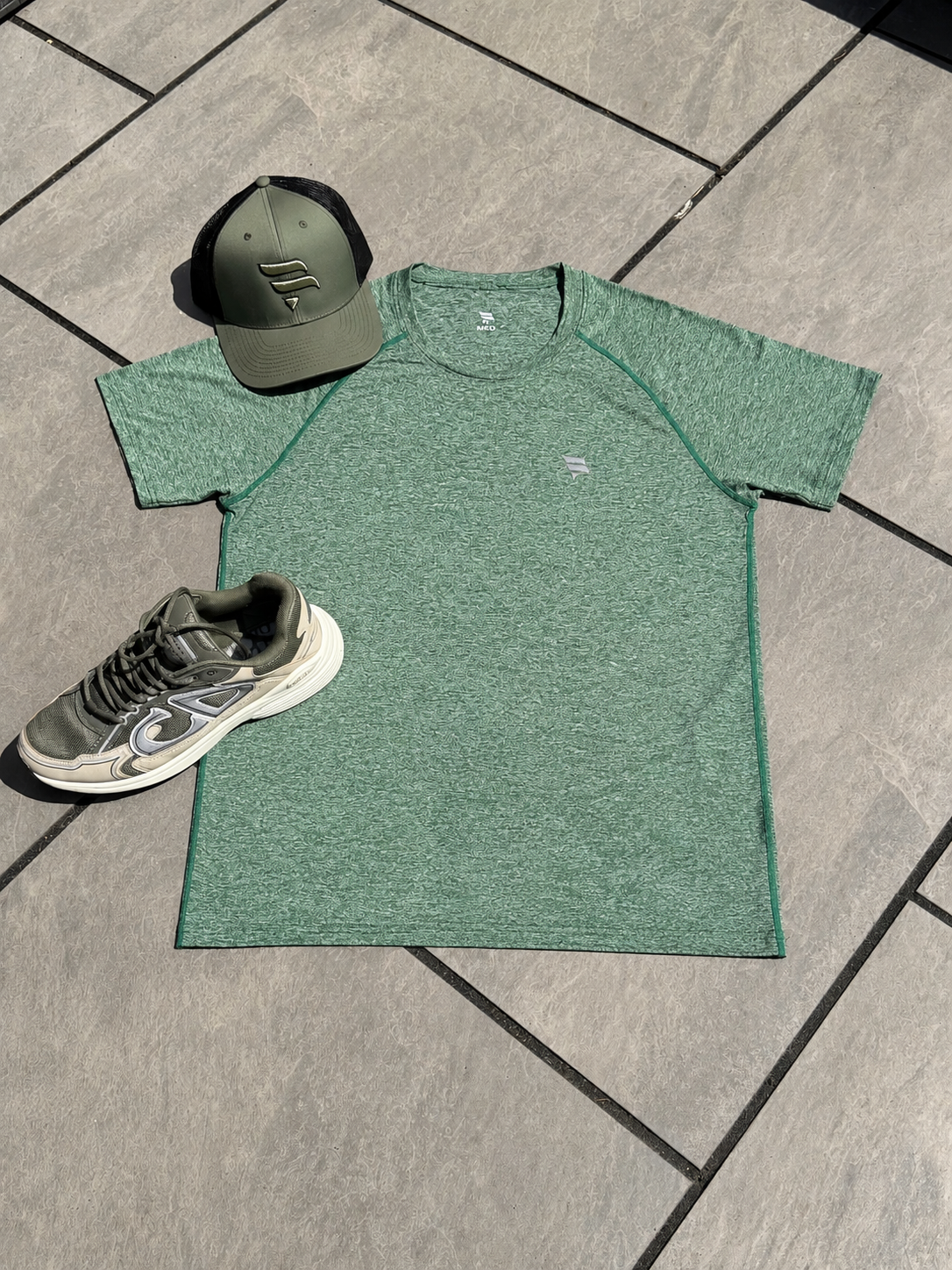 Khaki / Black Logo Cap