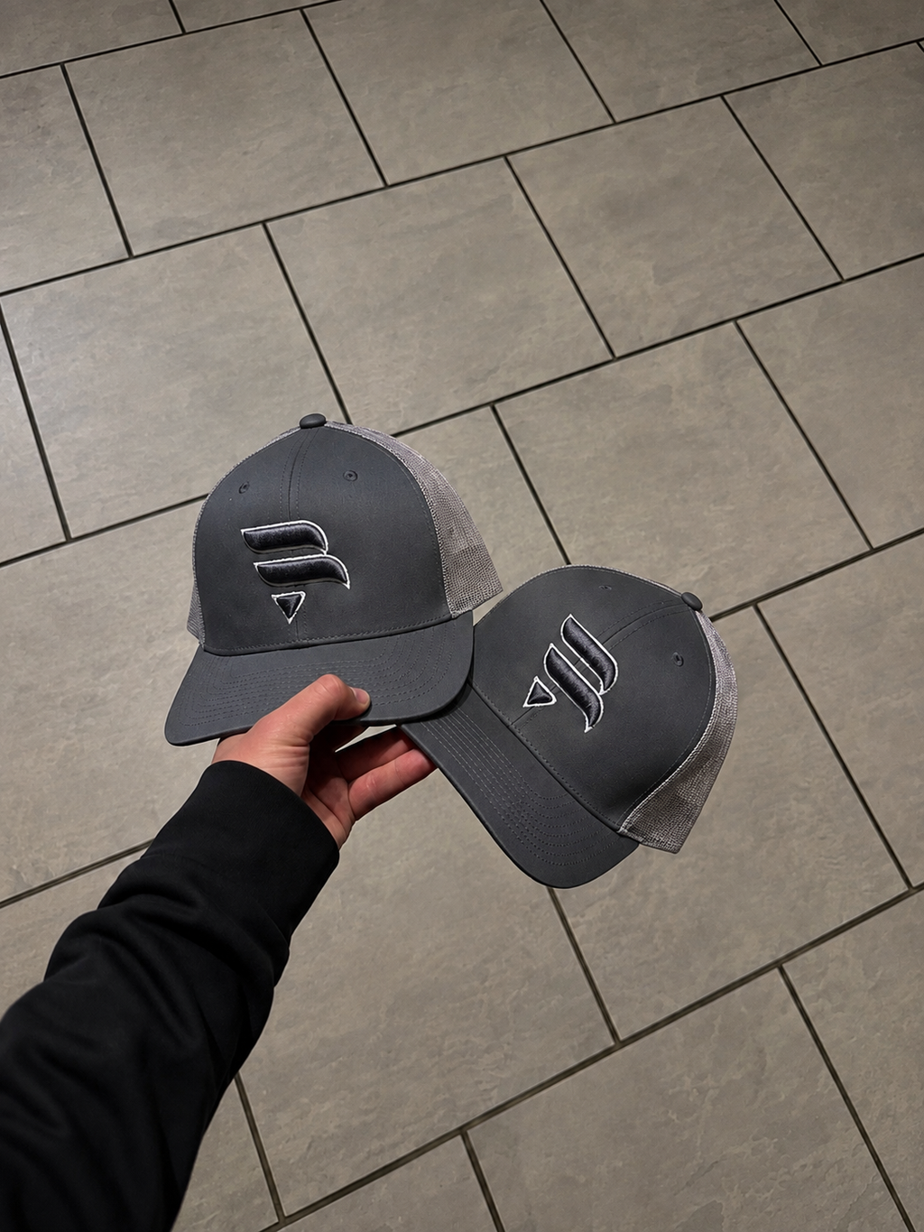 Grey / White Logo Cap