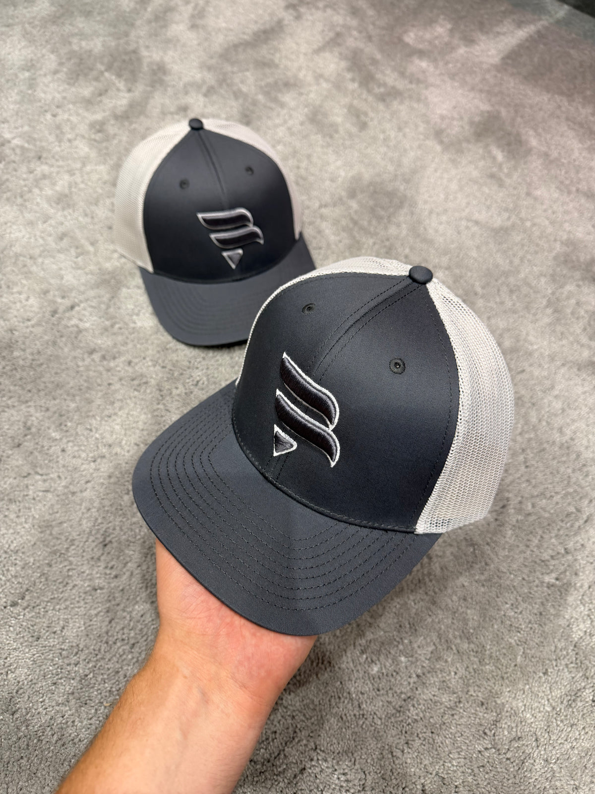 Grey / White Logo Cap