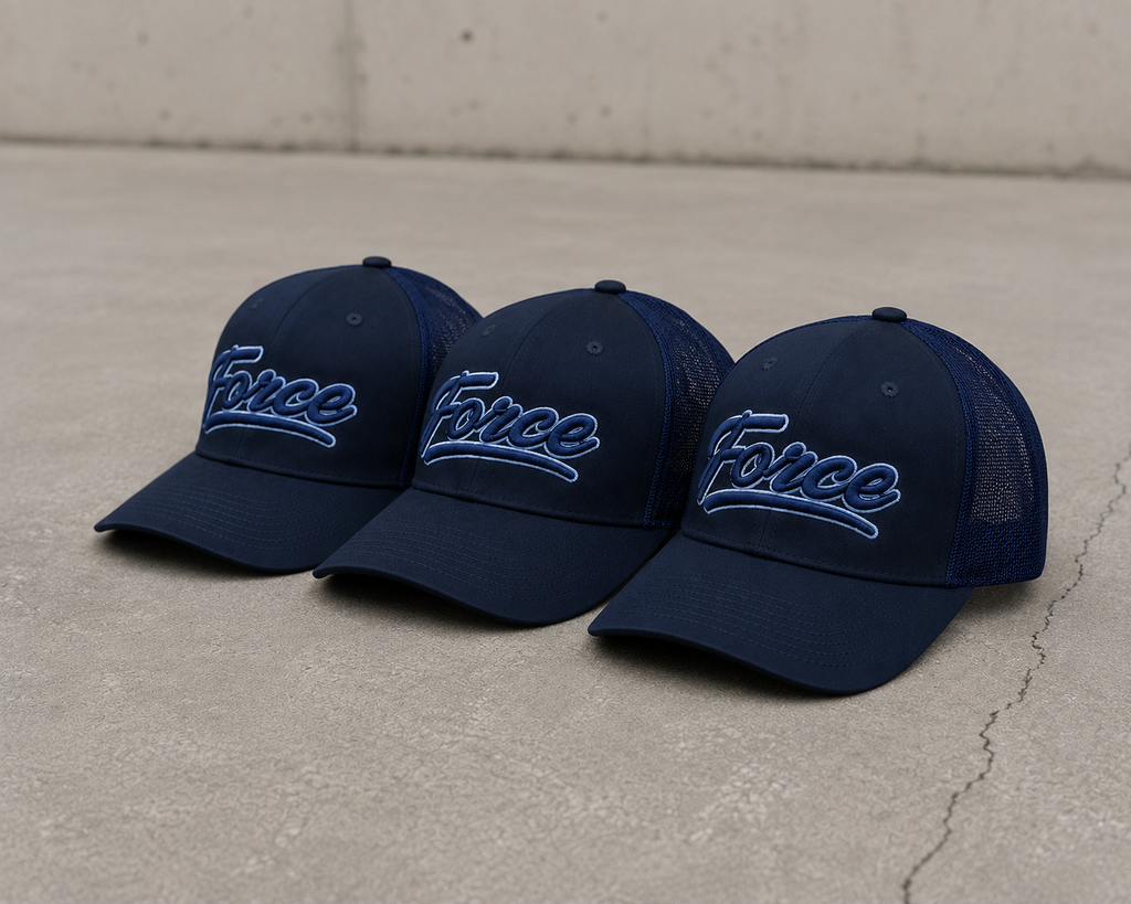 [PREORDER] Navy / Baby Blue Signature Trucker