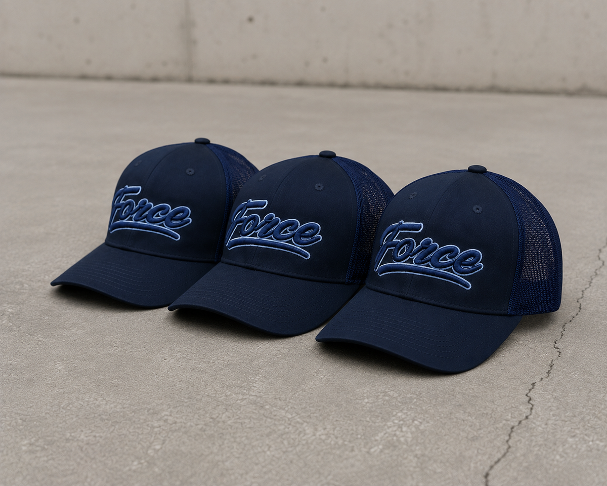 [PREORDER] Navy / Baby Blue Signature Trucker