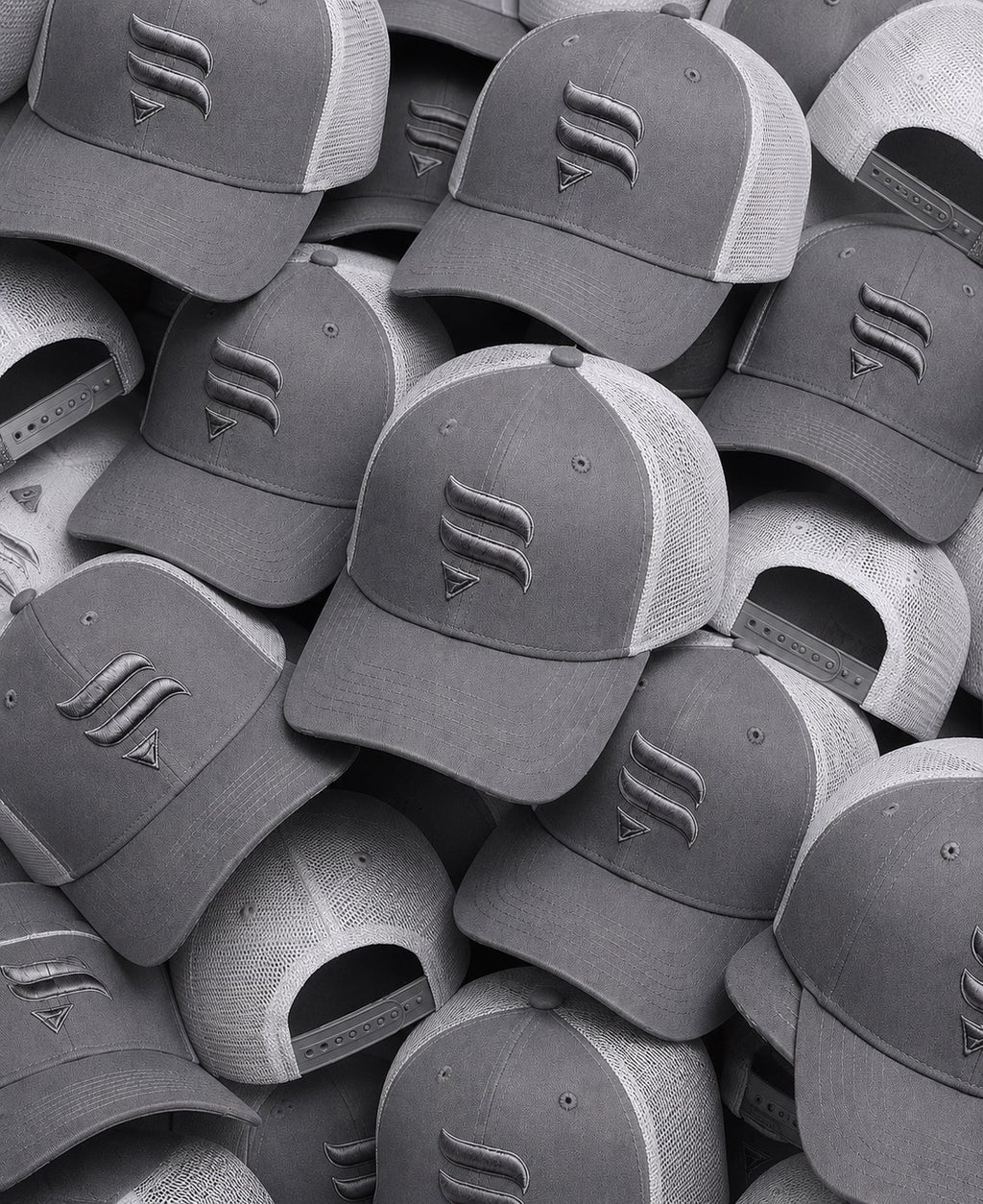 Grey / White Logo Cap