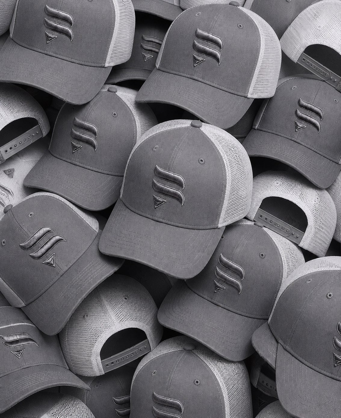Grey / White Logo Cap