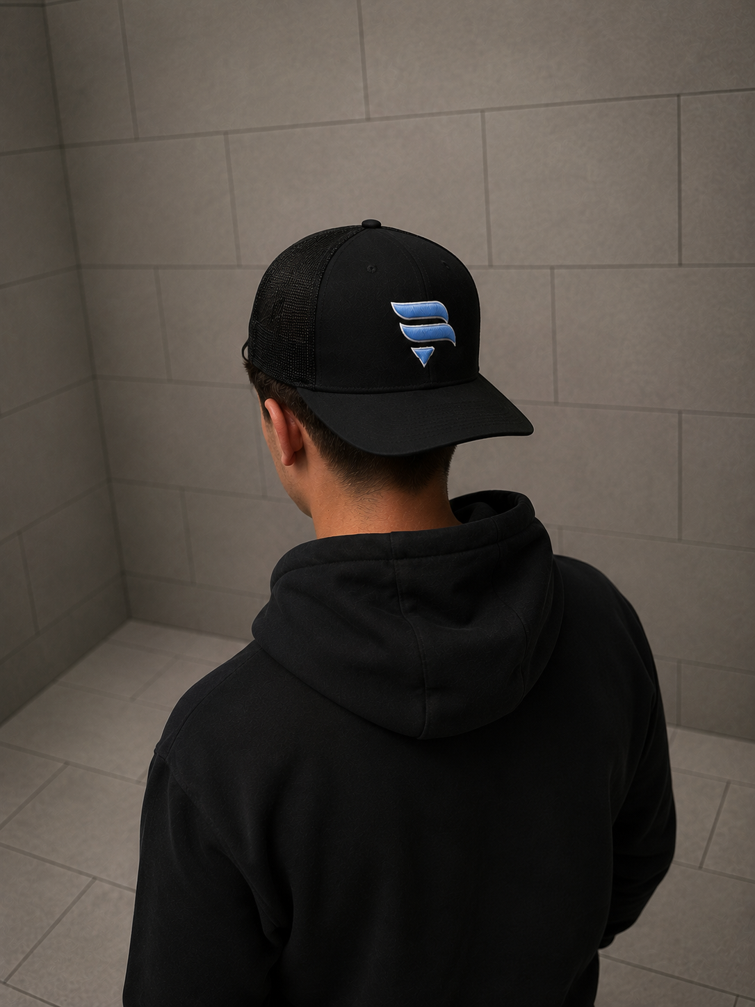 [PRE ORDER] Black / Ice Blue Logo Cap